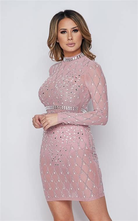 mesh embellished dresses